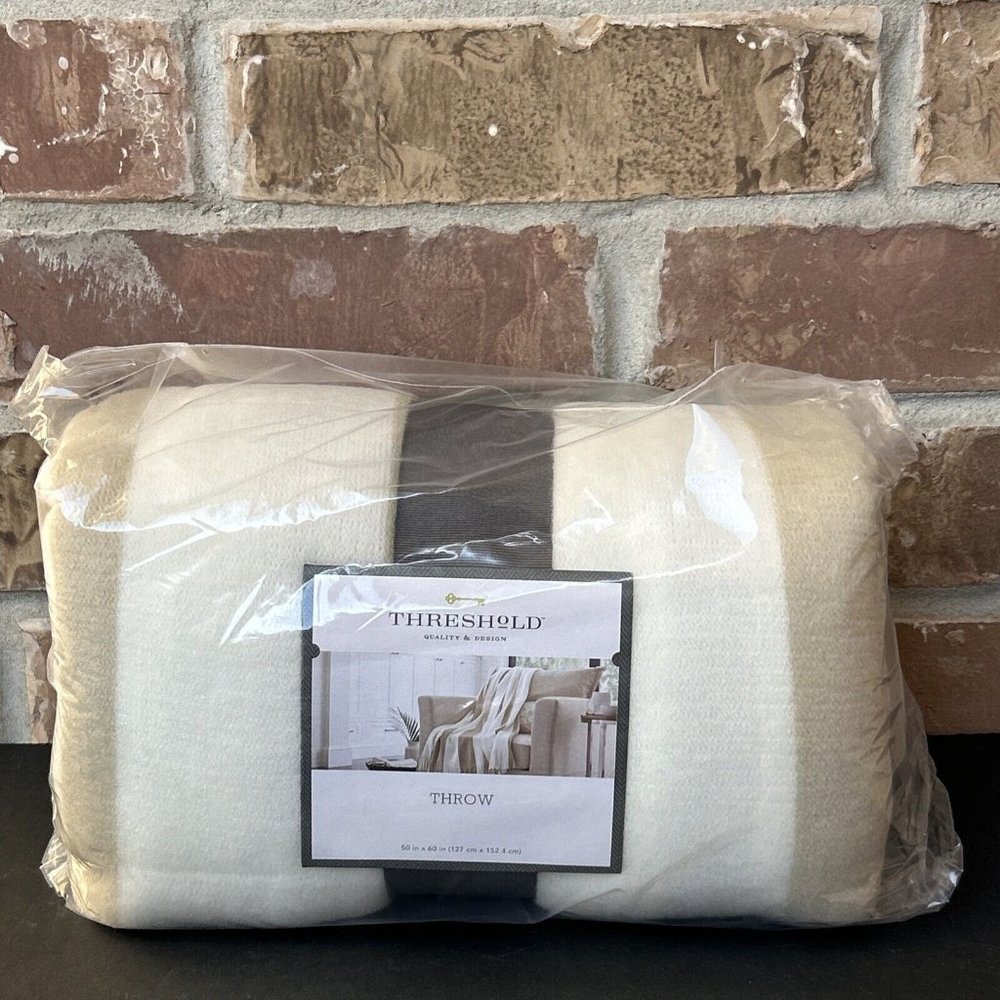 Threshold Knit Throw Blanket 50" x 60" quality design acrylic Target New